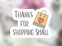 Thanks for shopping small stickers, Printable thank you stickers small business, Etsy shop thank you stickers, shopping bag stickers, thank you for shopping small stickers printable