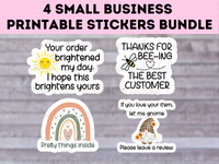 small business printable sticker bundle, packaging stickers small business, Etsy packaging ideas, Printable business stickers for Cricut