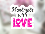 handmade with love printable stickers cricut svg png