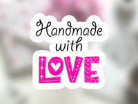 handmade with love stickers, etsy packaging ideas, shipping stickers, handmade just for you stickers, happy mail stickers