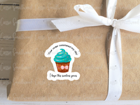 cupcake business thank you sticker, your order sweetened my day sticker, your order made my day sticker, printable thank you stickers small business