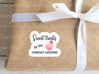 sweet treats stickers, sweet treats labels, baked goods stickers, bake sale thank you stickers, cupcake business stickers, baking business stickers
